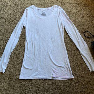 Girls plain white long sleeve tee